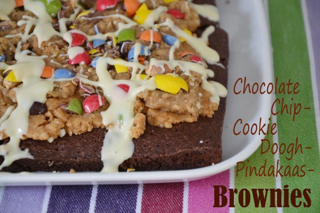 Chocolate Chip Cookie Dough Pindakaas Brownies