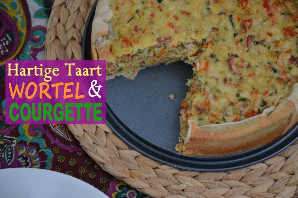 Hartige taart wortel en courgette