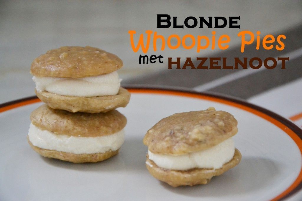 Blonde Whoopie Pies met Hazelnoot