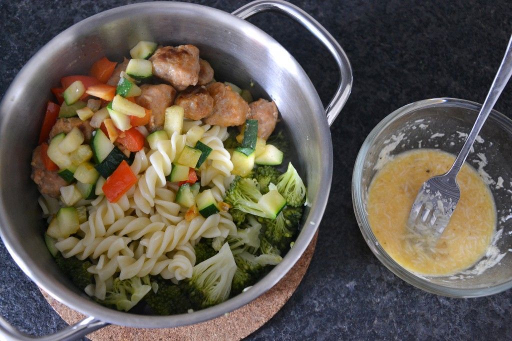Pasta, Broccoli en Worst
