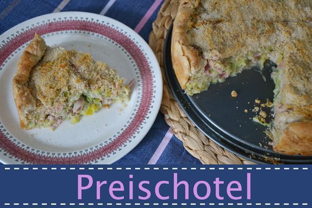 Preischotel met ham en bladerdeeg