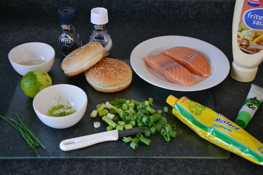 Visburger met wasabimayo