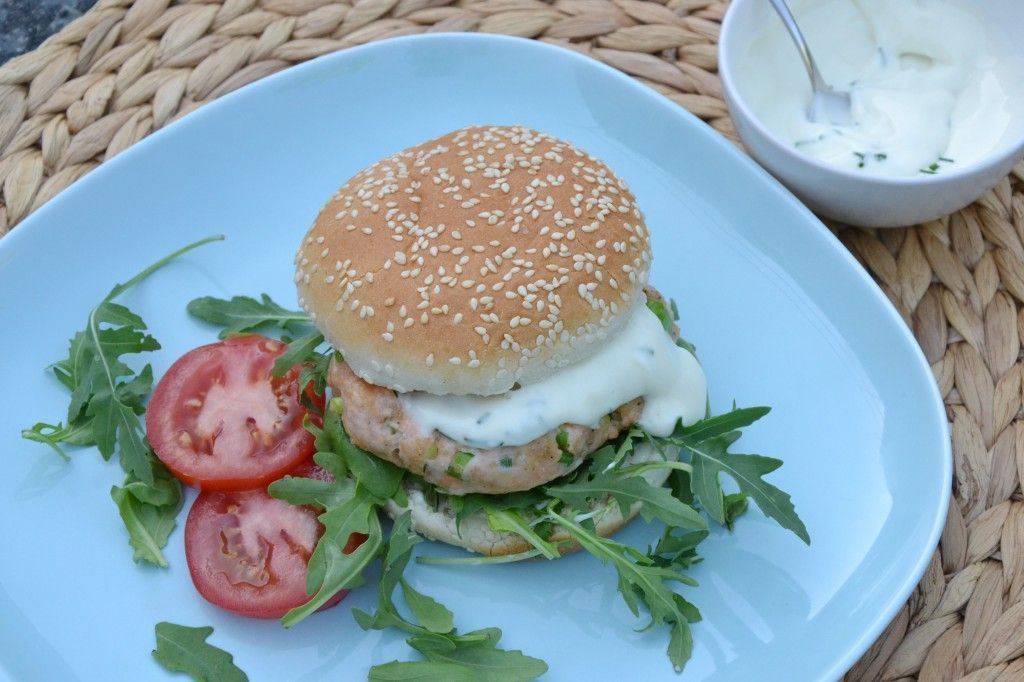Visburger met wasabimayo
