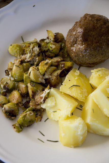 Geroosterde spruitjes