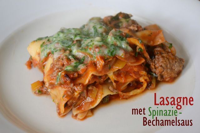 Lasagne met groen dekentje