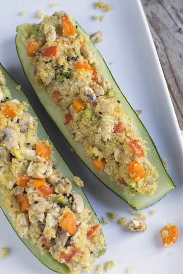 Courgette gevuld met couscous en kip Brenda Kookt!