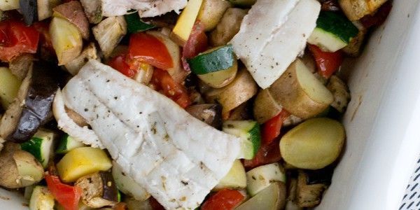 Ovenschotel kabeljauw courgette en aubergine 02