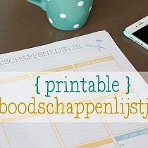 Printable lijstje boodschappen