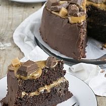 Chocolade taart met gezouten caramel
