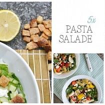 5x pasta salade Collage