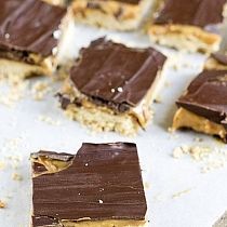 Chocolade met karamel en koek