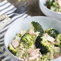 Broccoli met couscous en zalm