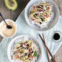 Californai sushi roll salade