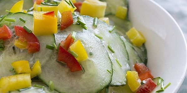 Snelle komkommersalade