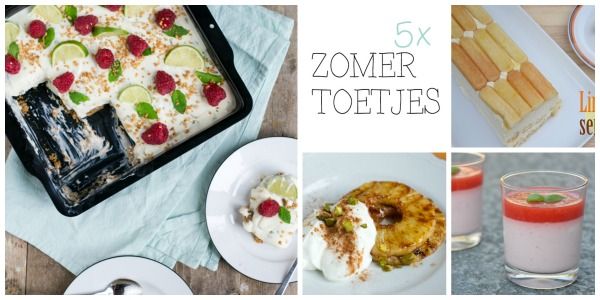 5x zomertoetjes collage