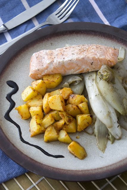 roergebakken witlof met appelstroop en tijm
