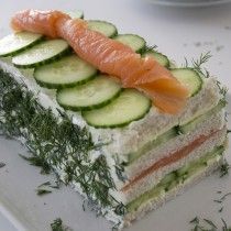 Broodtaart met zalm