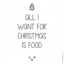 All i want for christmas is food brenda kookt quote