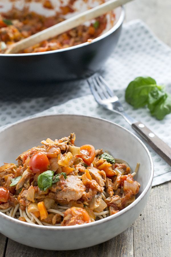 Spaghetti tonijn bolognese recept