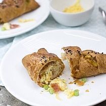 Bacon and egg croissants
