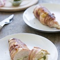 Gevulde kip met brie en spek