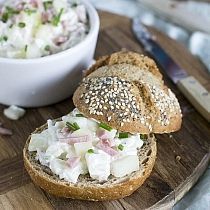 smeersel salade van meloen en ham