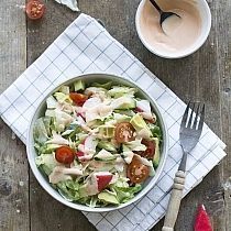 Salade van krab en gember