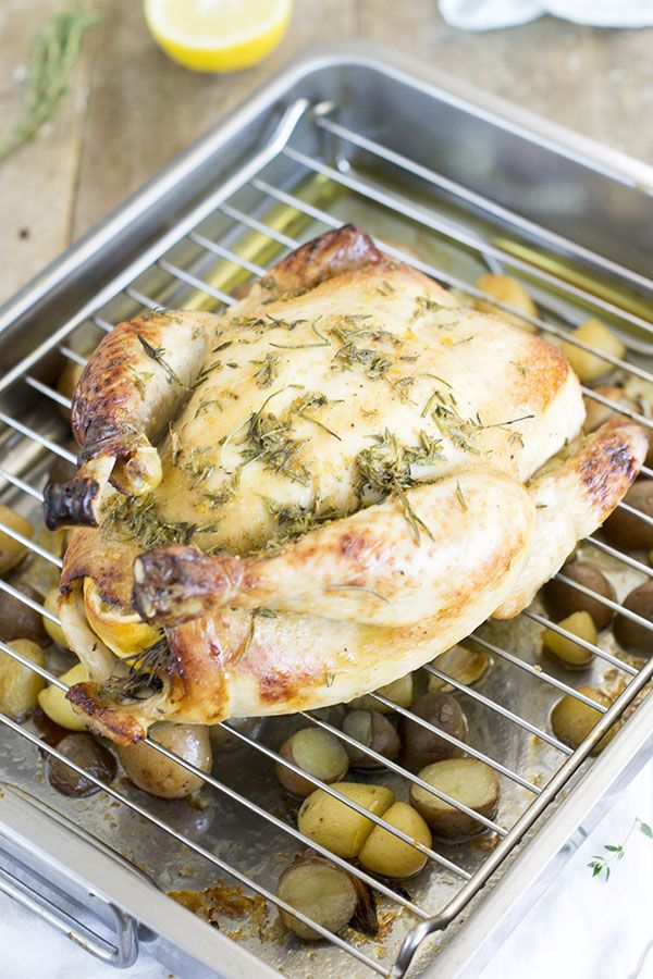 hele kip uit de oven - met citroen, tijm en rozemarijn - brenda kookt!