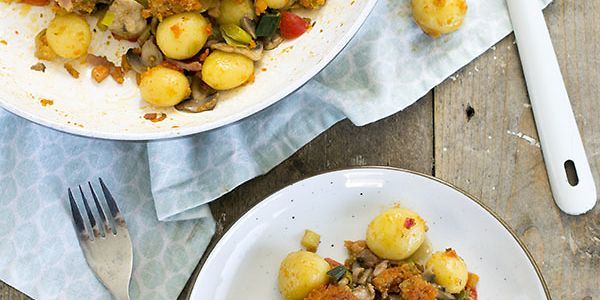 Roerbak met zigeunerschnitzel campingrecept