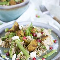 Couscoussalade met falafel en sperzieobnen