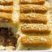 Hutspot ovenschotel met vissticks