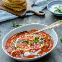 Makkelijke curry met garnalen