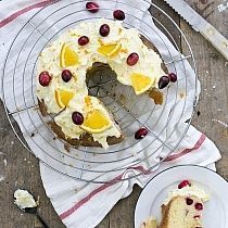 Kerstcake met cranberrie en sinaasappel recept