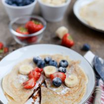 Pannenkoek gevuld met Nutella