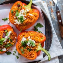 Gevulde Mexicaanse paprika’s
