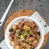 Aardappelen met kaas en spek uit de oven