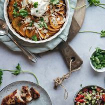Zoete aardappelgratin