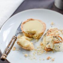 Wit chocoladetaartje met salted karamel