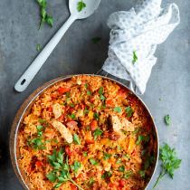 Jambalaya met kip en chorizo